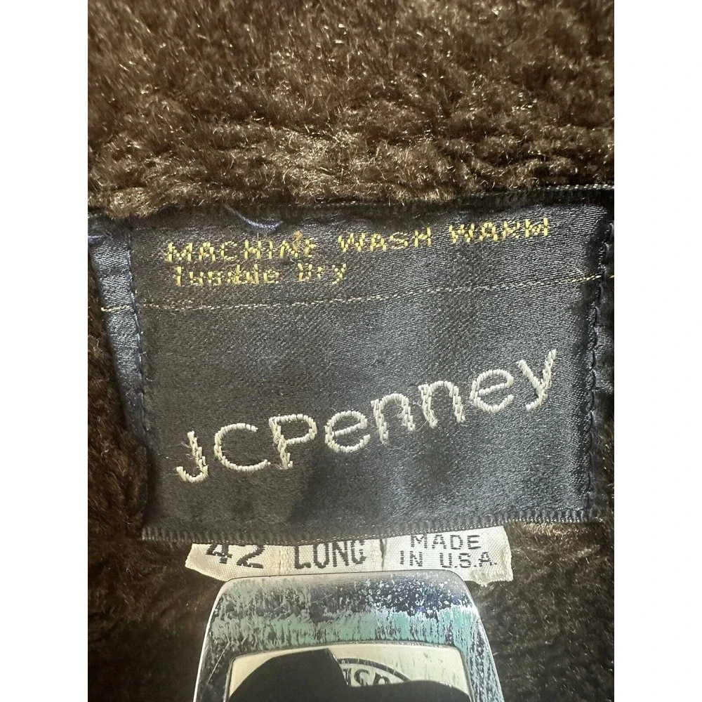 Vintage 70s Corduroy Fleece Lined Jacket JC PENNY Talon Zipper‎